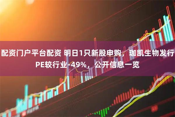 配资门户平台配资 明日1只新股申购，珈凯生物发行PE较行业-49%，公开信息一览